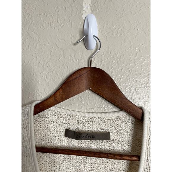 Enza Costa Slub Sweater Knit Half Sleeve Dress in Undyed Womans Small+ - Picture 9 of 11